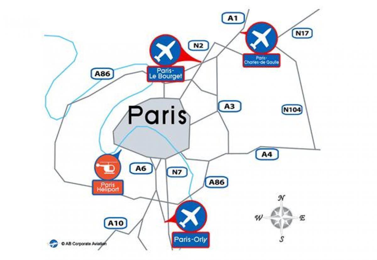 Paris international airport map