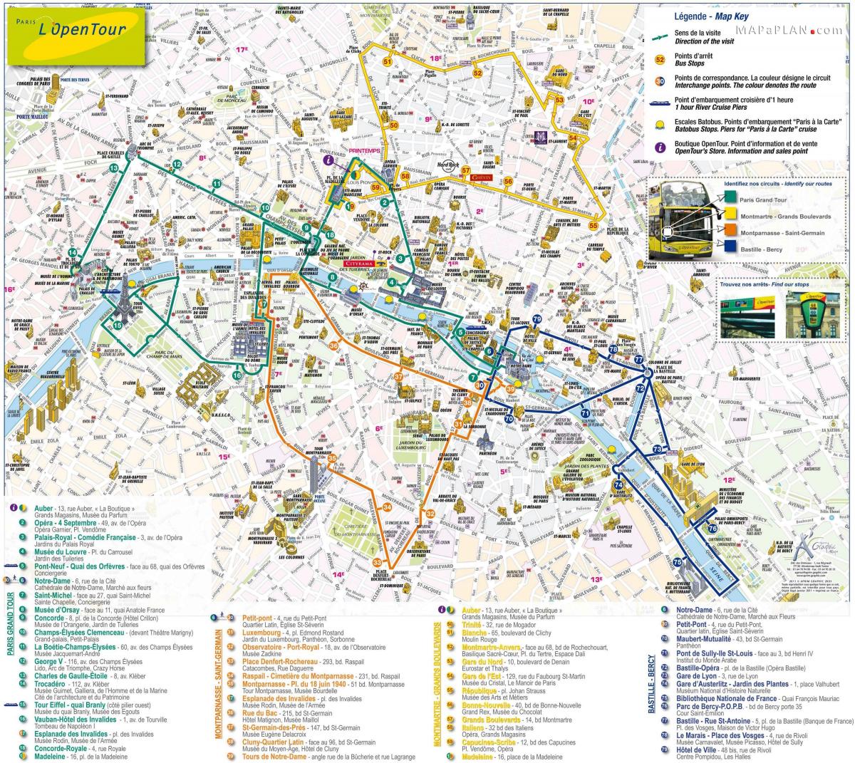 open bus Paris map
