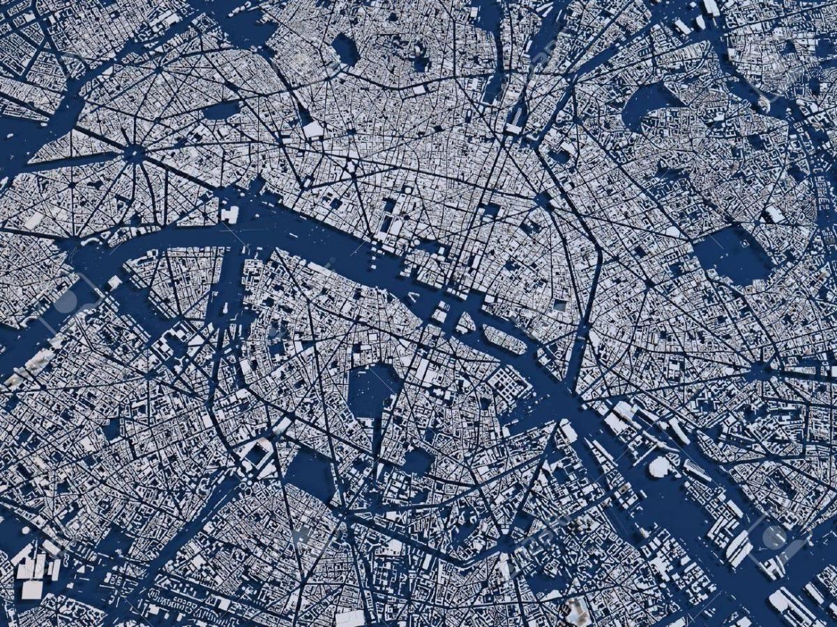 Map of Paris satellite 
