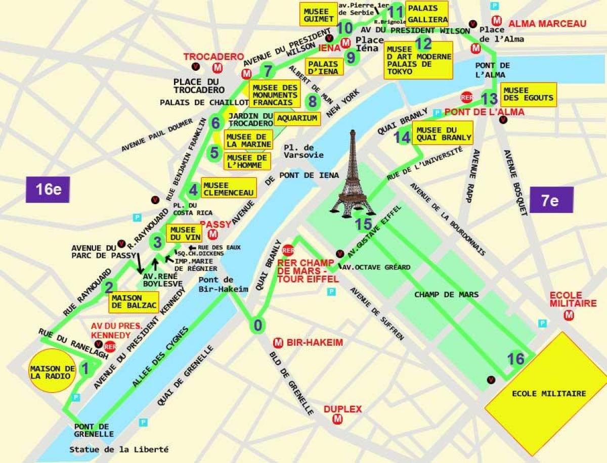 Map of trocadero Paris