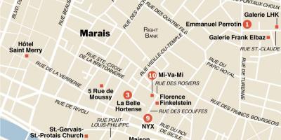 Map Of Marais Paris