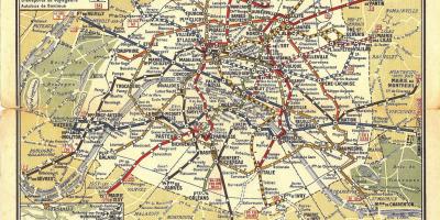 Map of old Paris metro