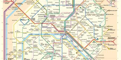 Map of Paris metro station