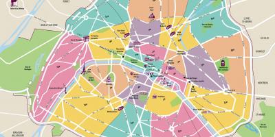 Paris visitor map