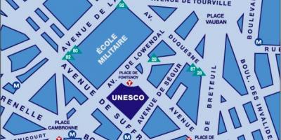 Map of unesco Paris