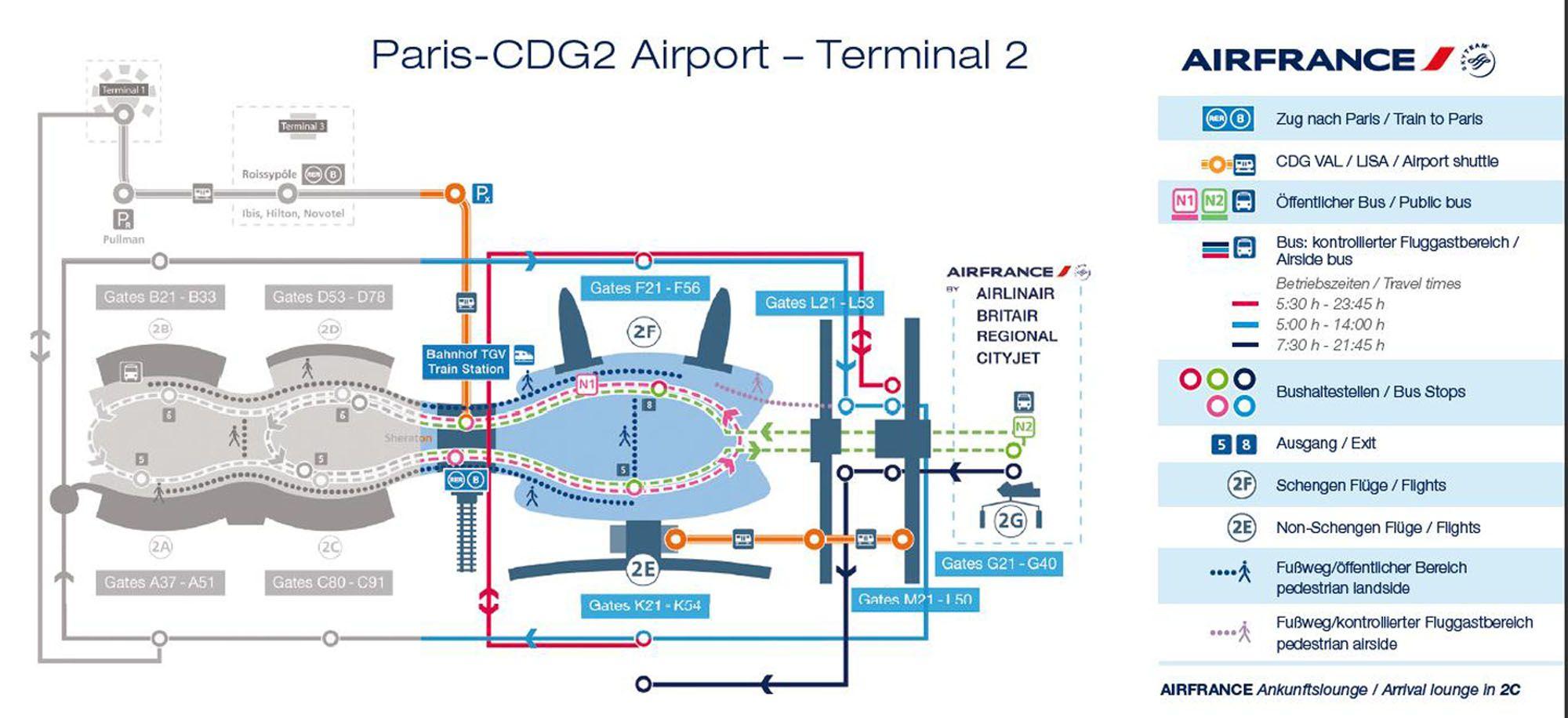 Cdg Terminal 2 Map 