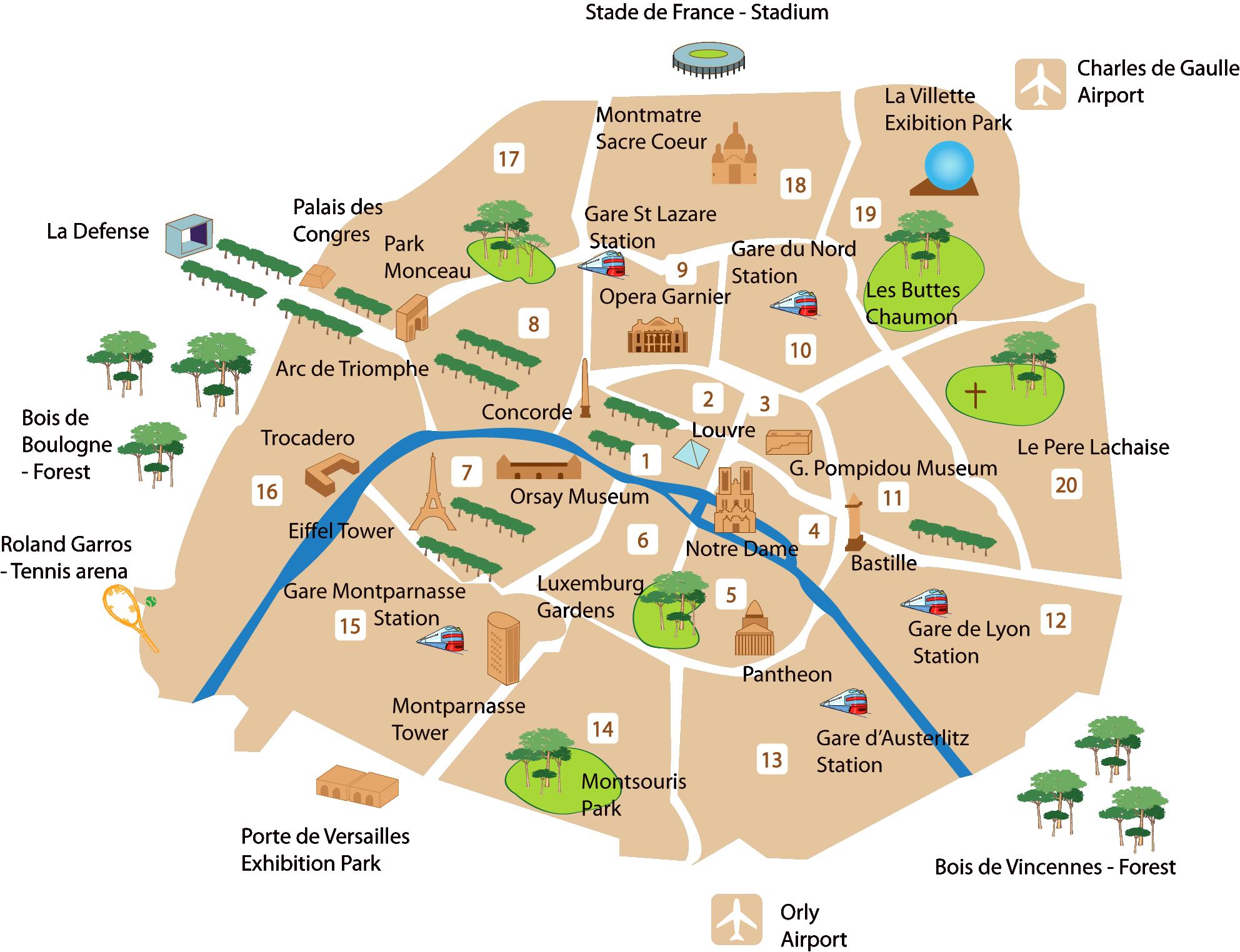 Montmartre shopping map - Map of montmartre shopping (Île-de-France