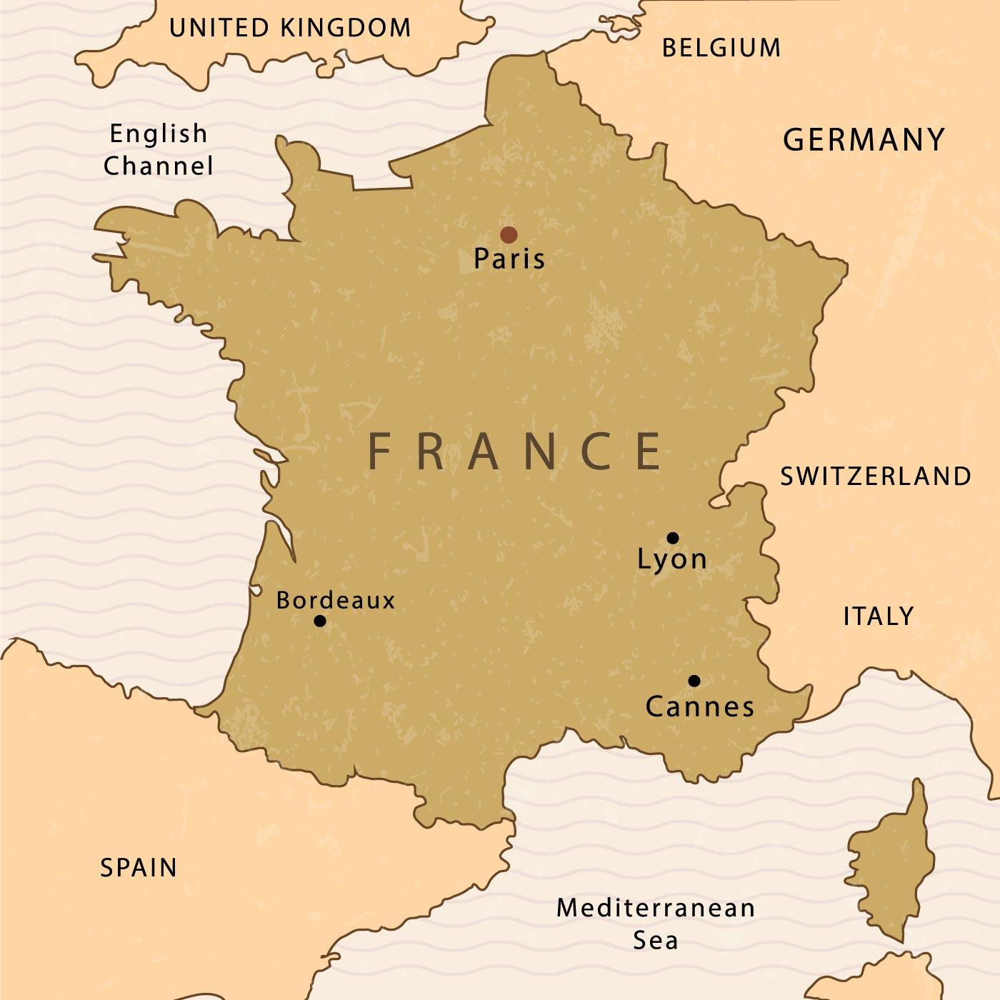 Paris on map of France - Map of Paris on map of France (Île-de-France ...