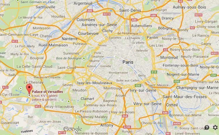 Versailles Paris map - Map of versailles Paris (Île-de-France - France)