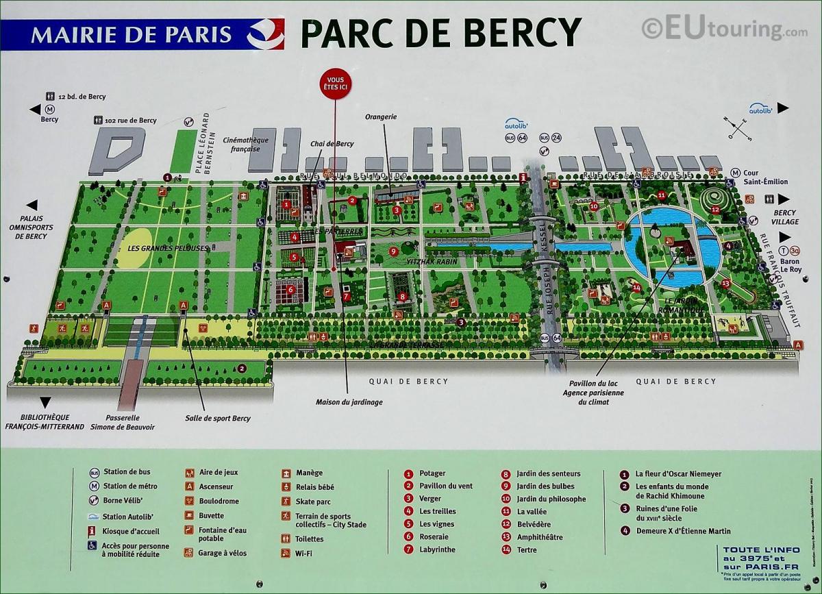 Map of bercy Paris 