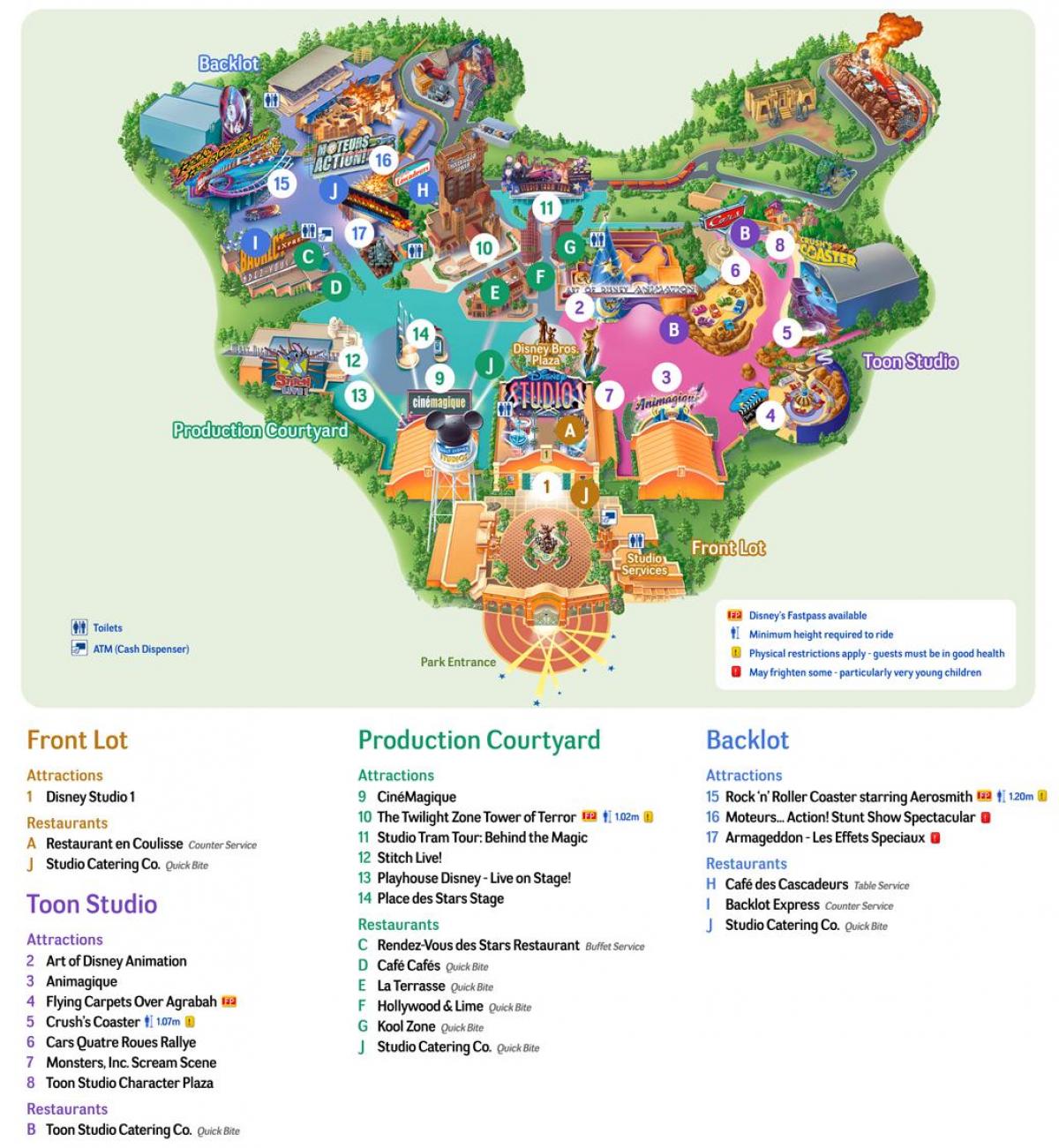 disneyland theme park map