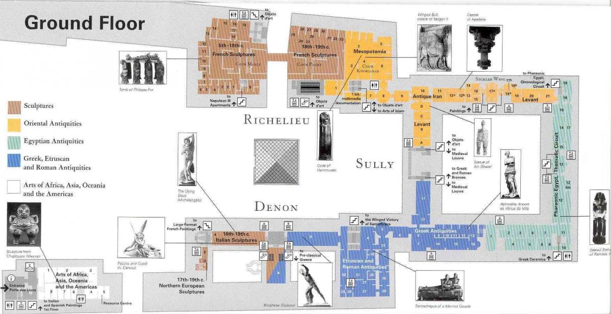 Map of louvre museum