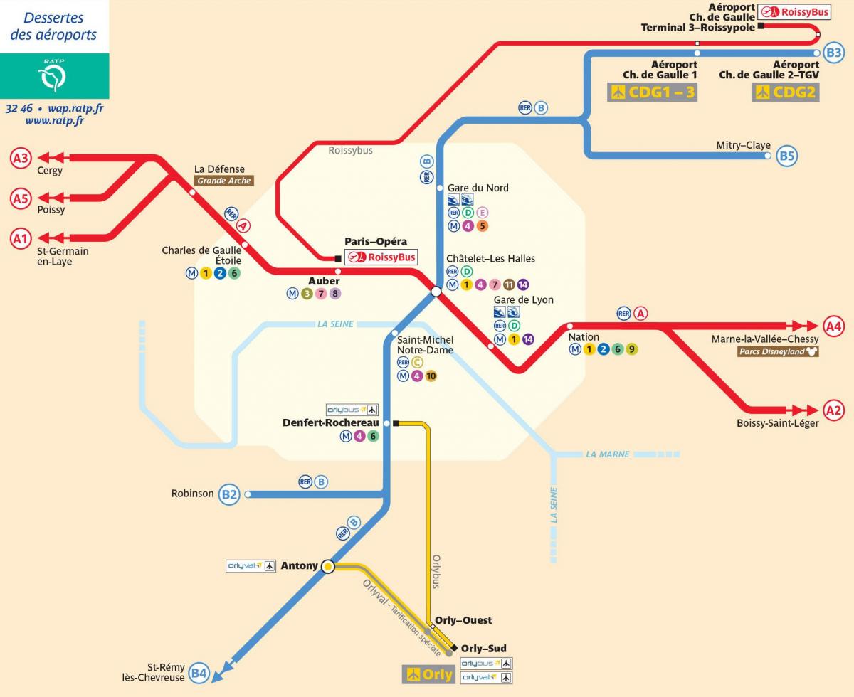 Paris main train stations map