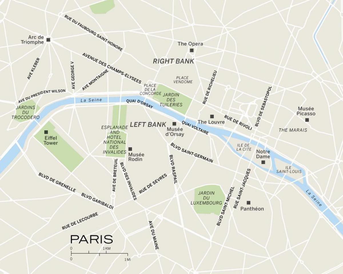 Paris Areas Map