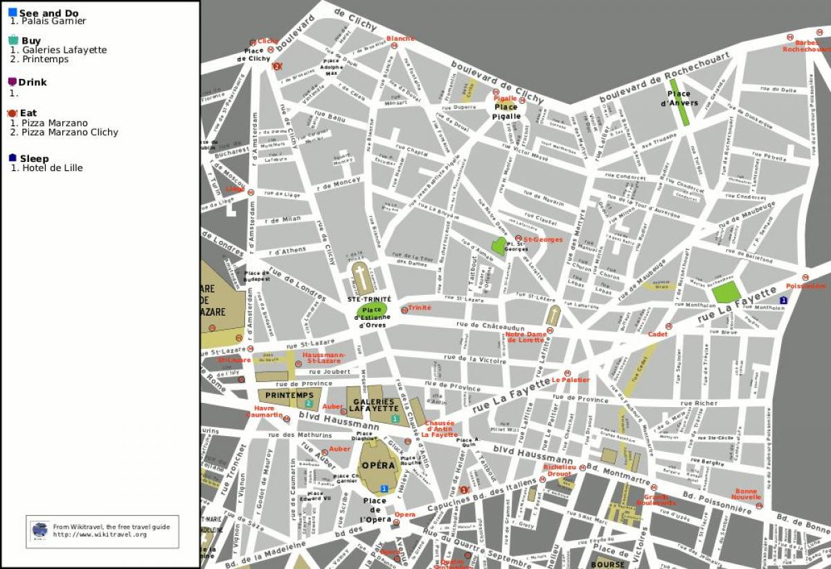 Map of opera Paris
