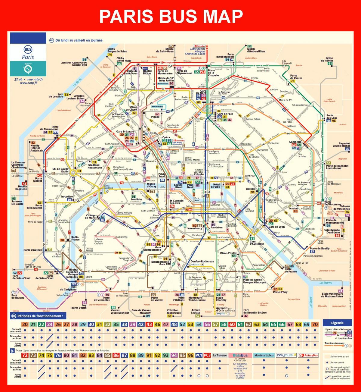 map bus Paris