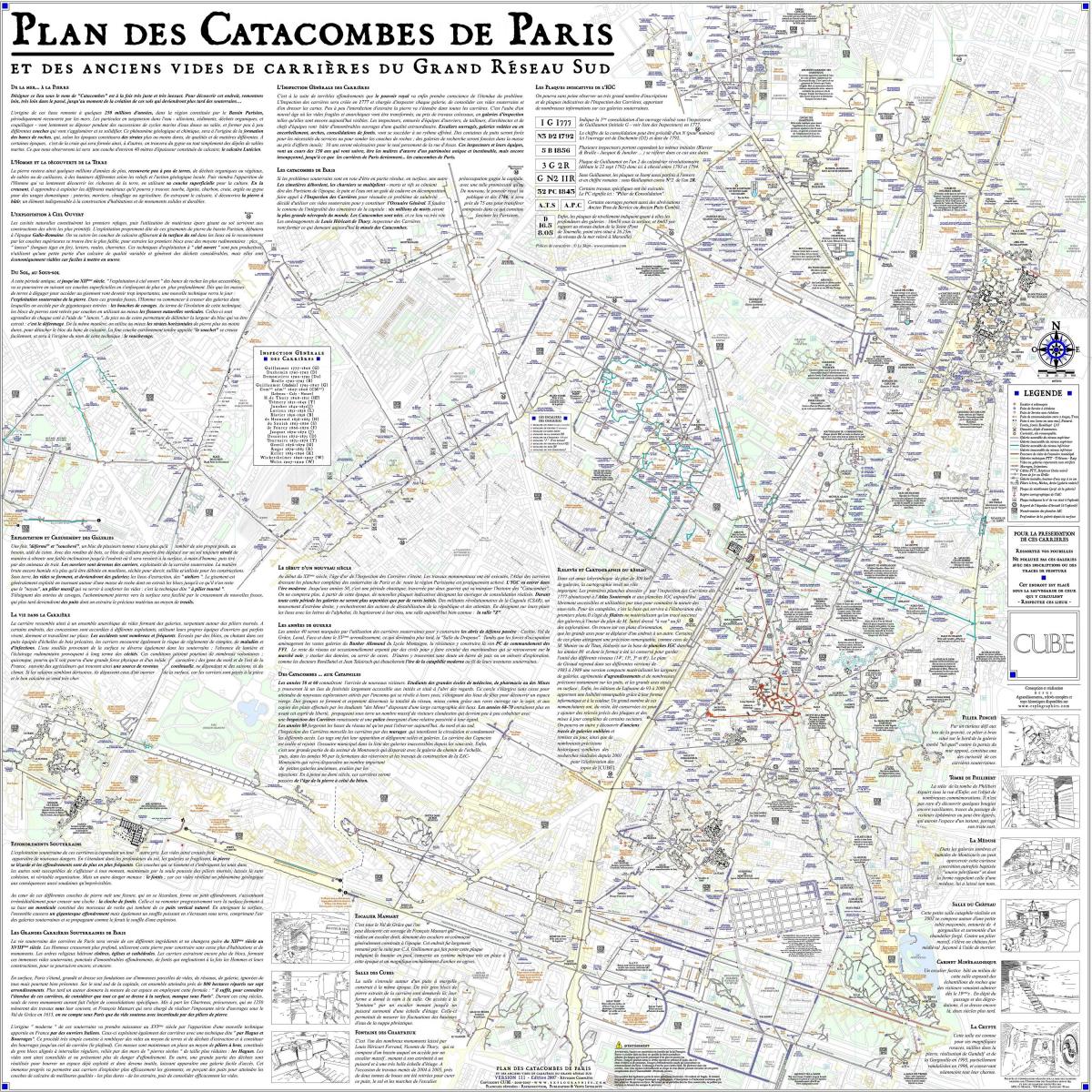 Map of Paris catacombs