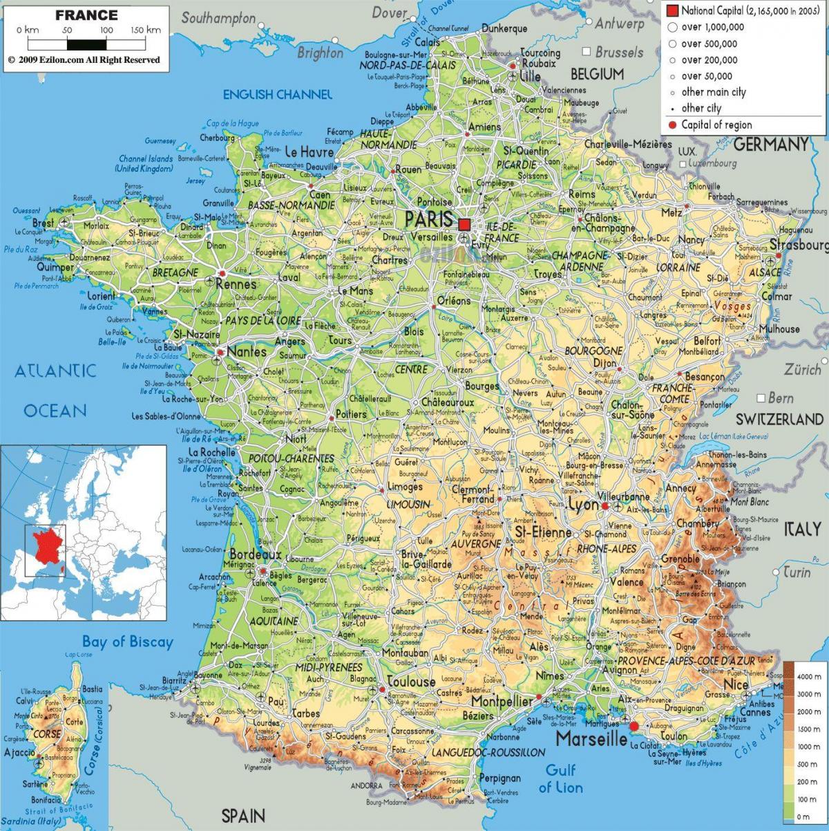 Map of Paris country