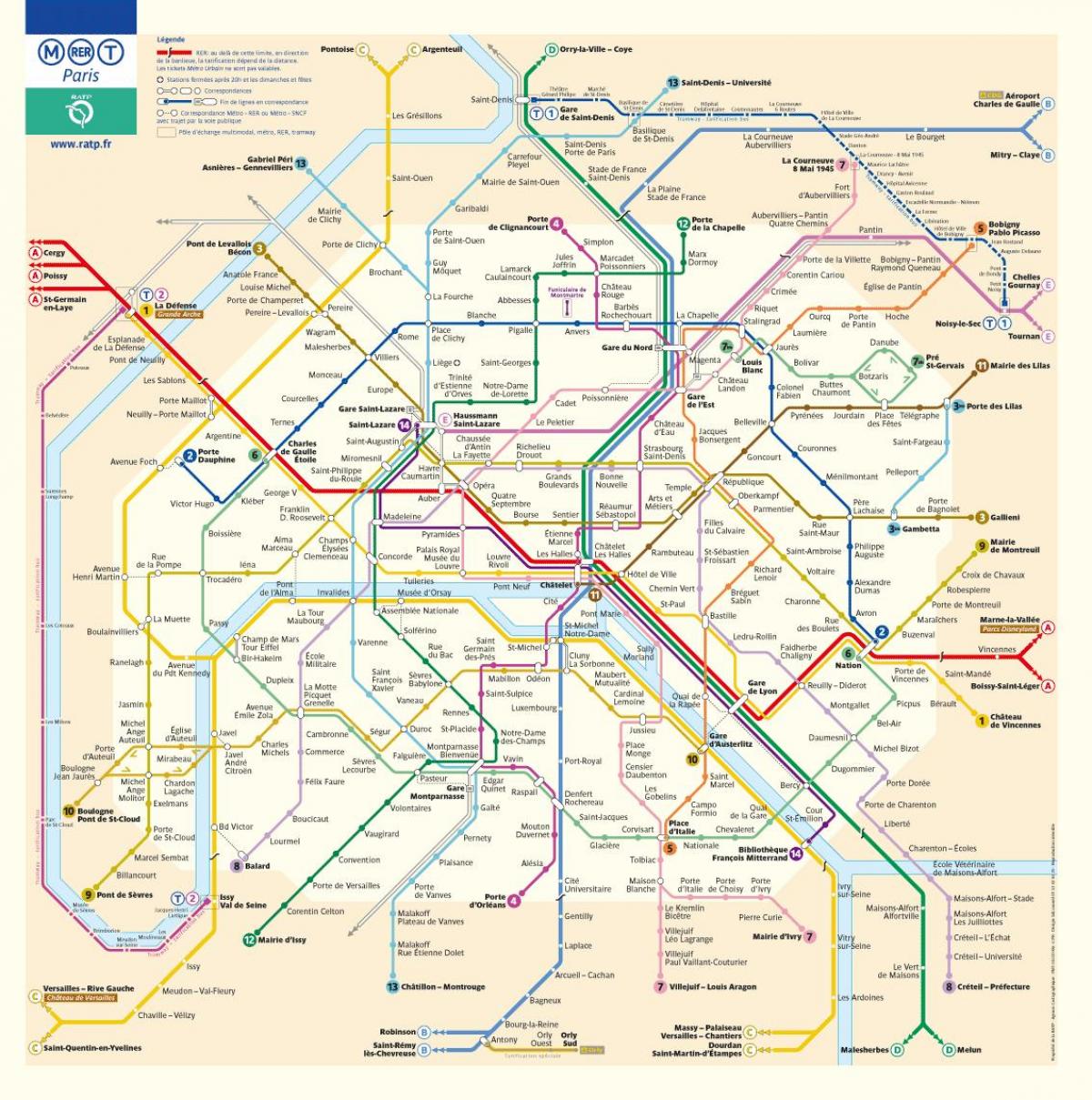 metro de Paris map