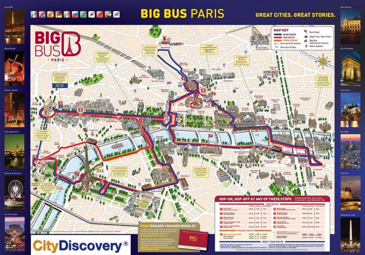 red bus Paris route map