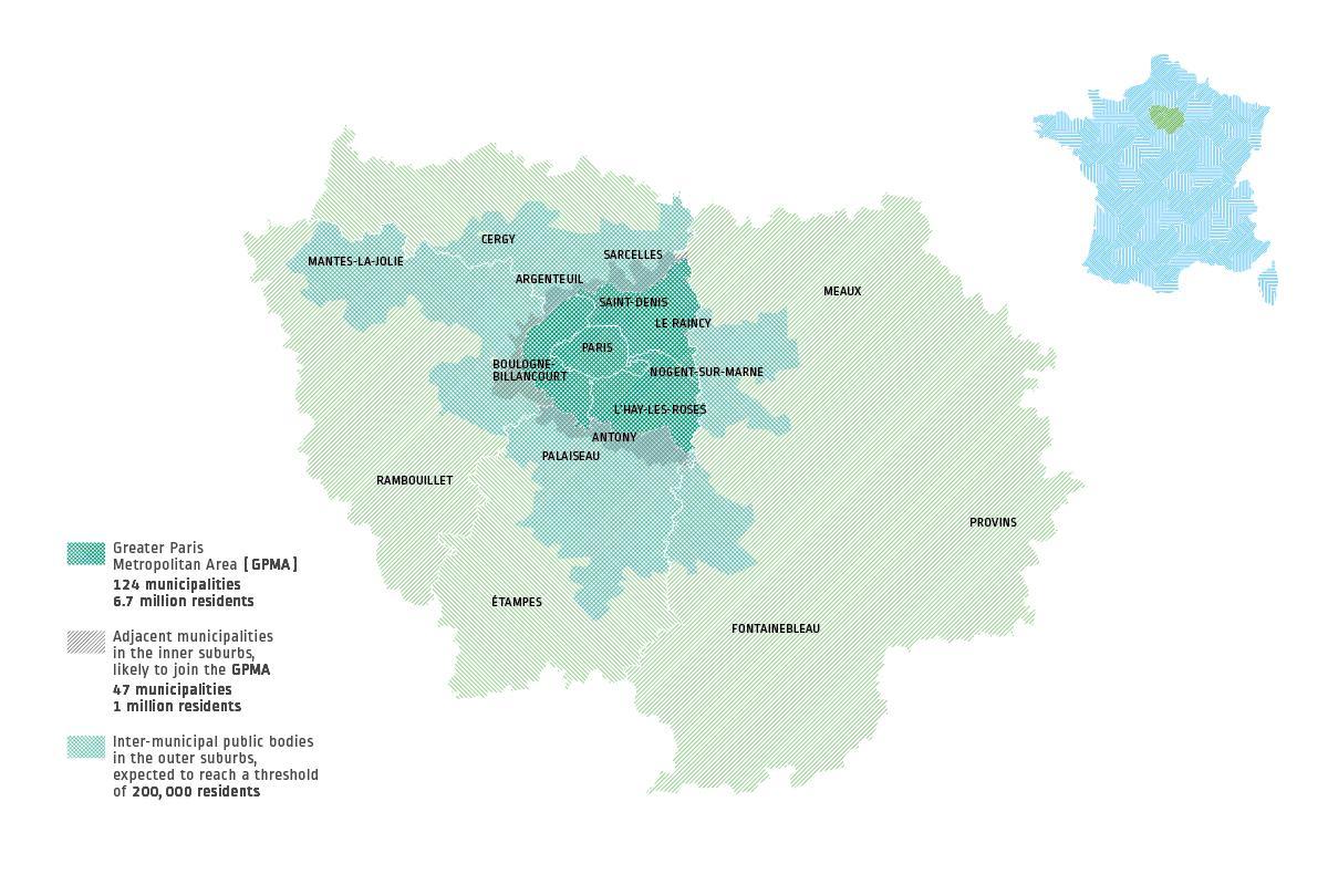 Paris departments map