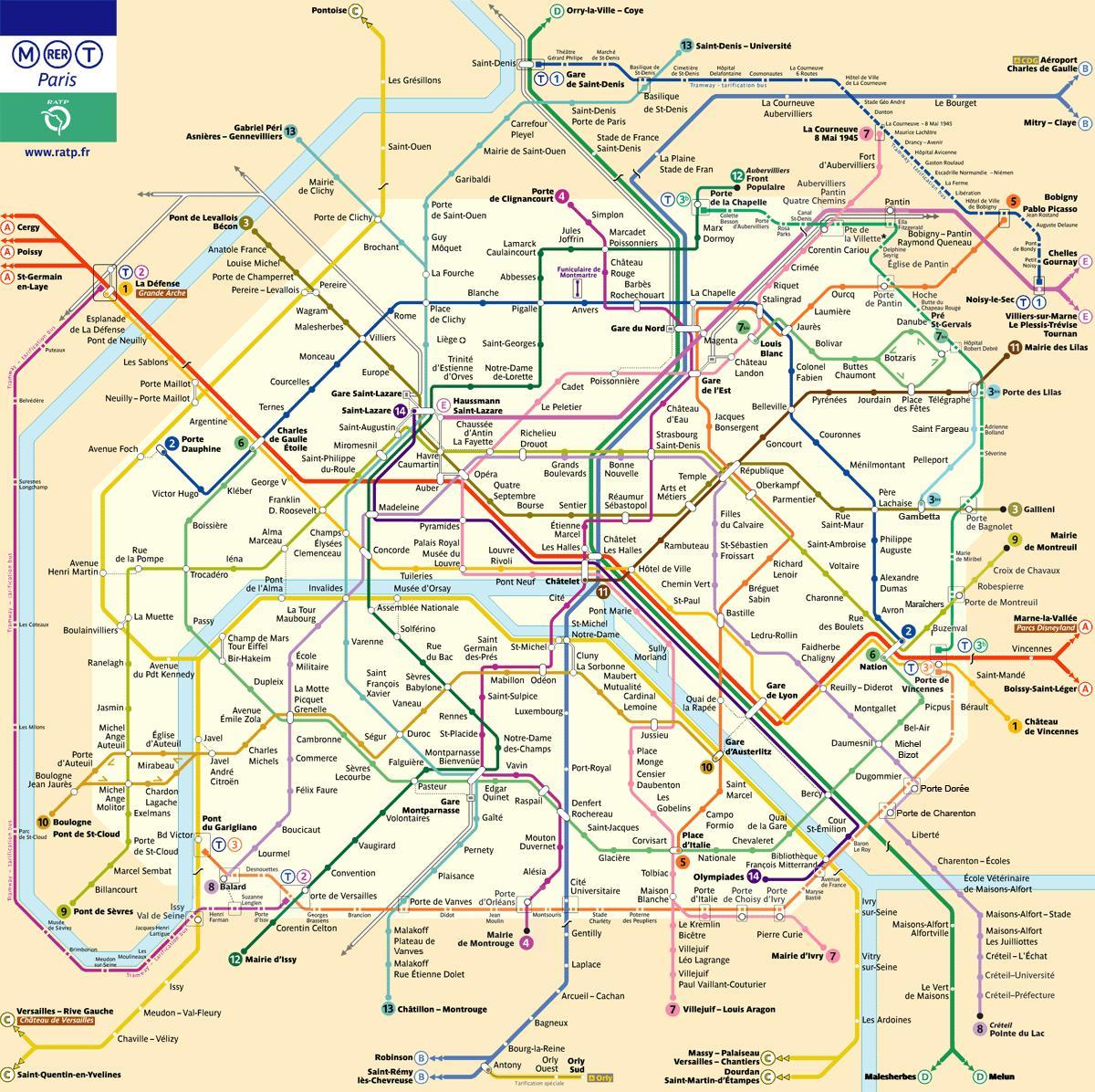 Paris ratp map