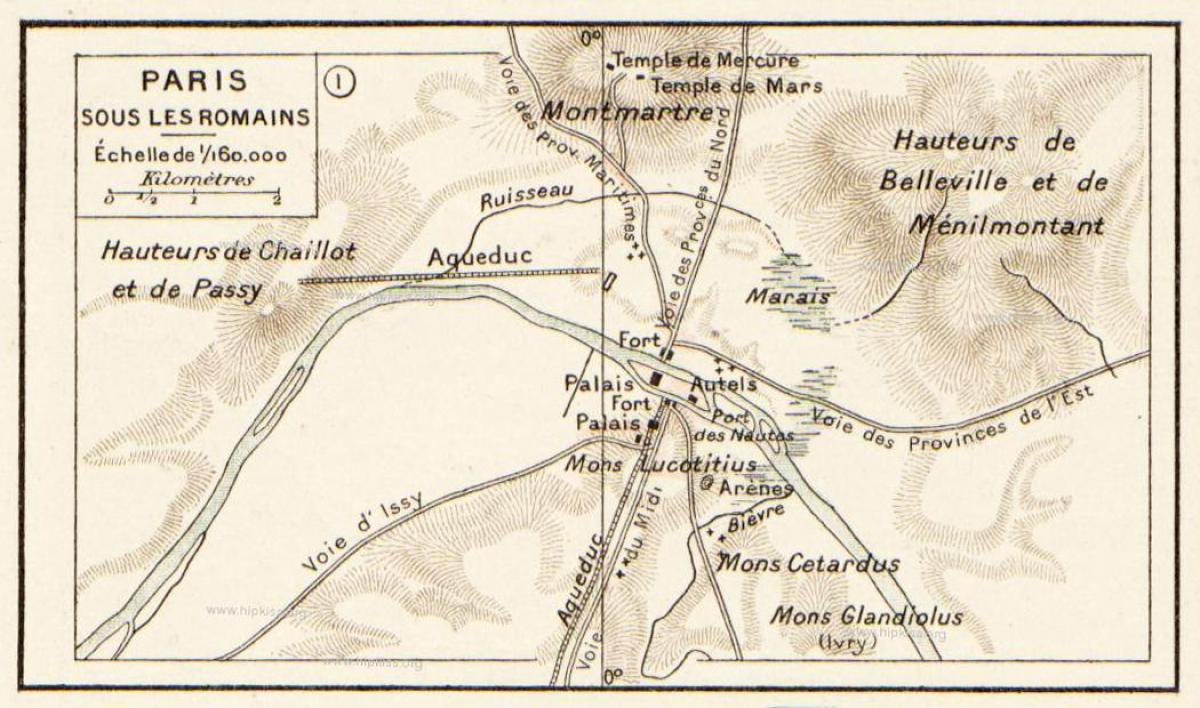 Map of roman Paris
