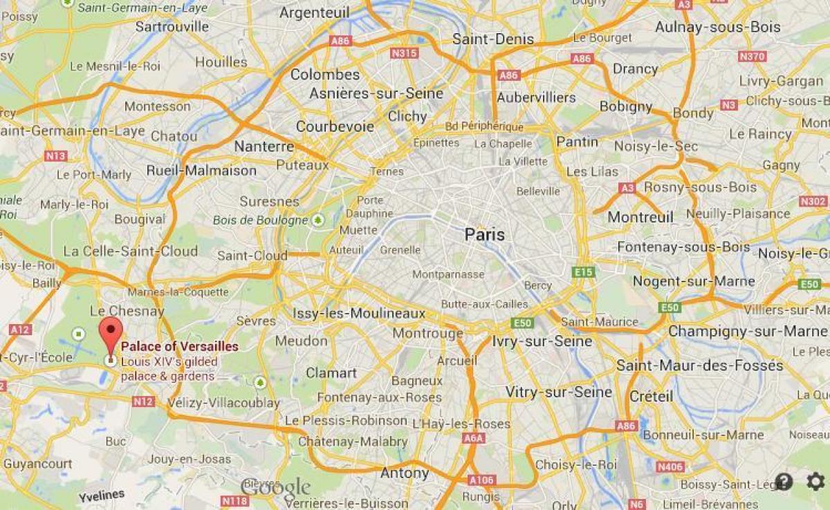 Map of versailles Paris
