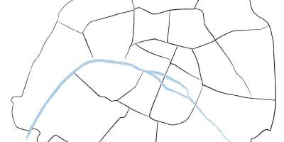 Map of blank Paris