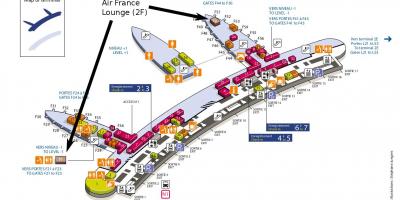 Charles de gaulle airport map terminal 2e to 2f