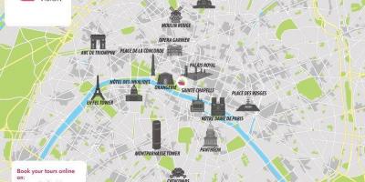 Map of city Paris France