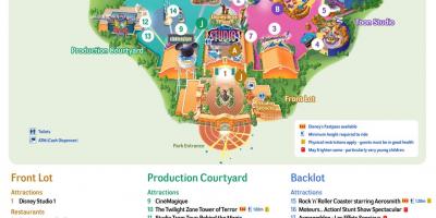 Disneyland theme park map