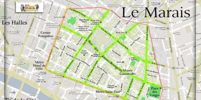 Map Paris marais