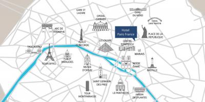 Paris notre dame map