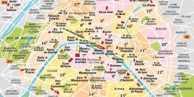 Arrondissement map Paris France