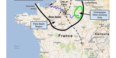 Map of Paris basin 