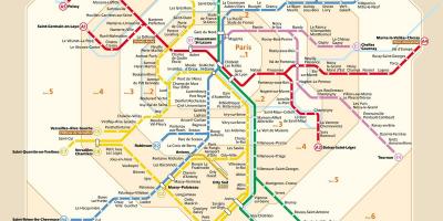 Paris zone map metro