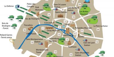 Map of Paris museums and monuments