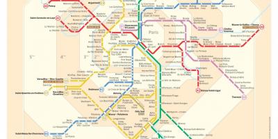 Paris metro rail map