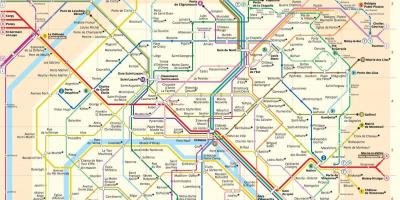 Paris map - Maps Paris (Île-de-France - France) - Transport