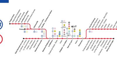 Map of rer line a 