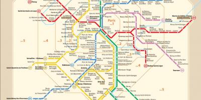 Paris rer train map