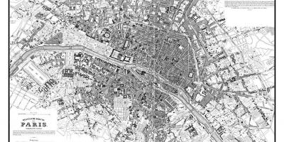 Large vintage Paris map